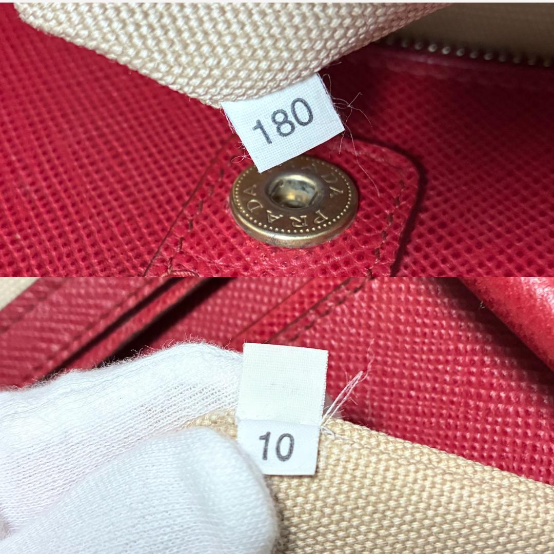 PRADA プラダ 赤 レッド サフィアーノ ハンドバッグ A1350A1