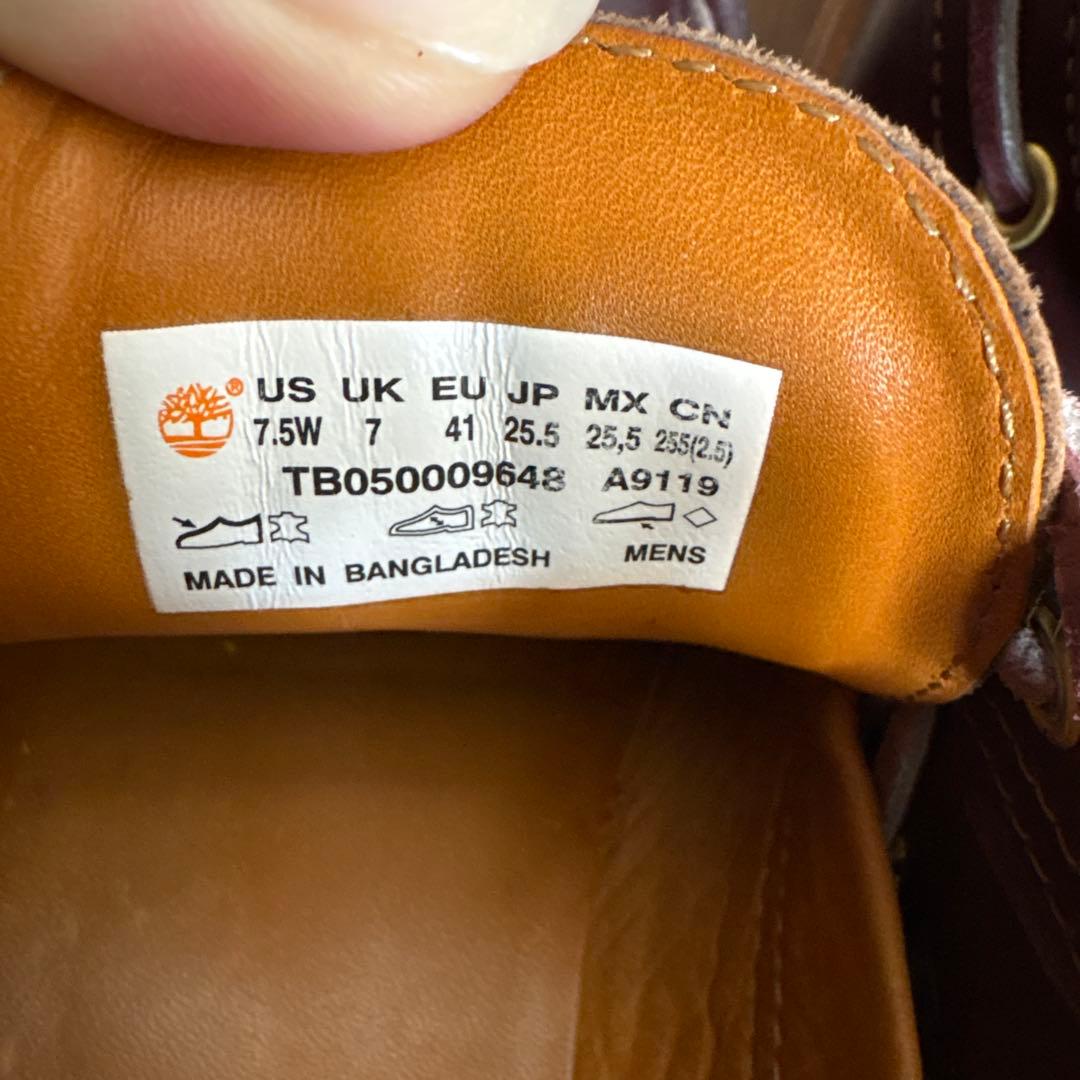 Timberland 3eye バーガンディ ヒデ