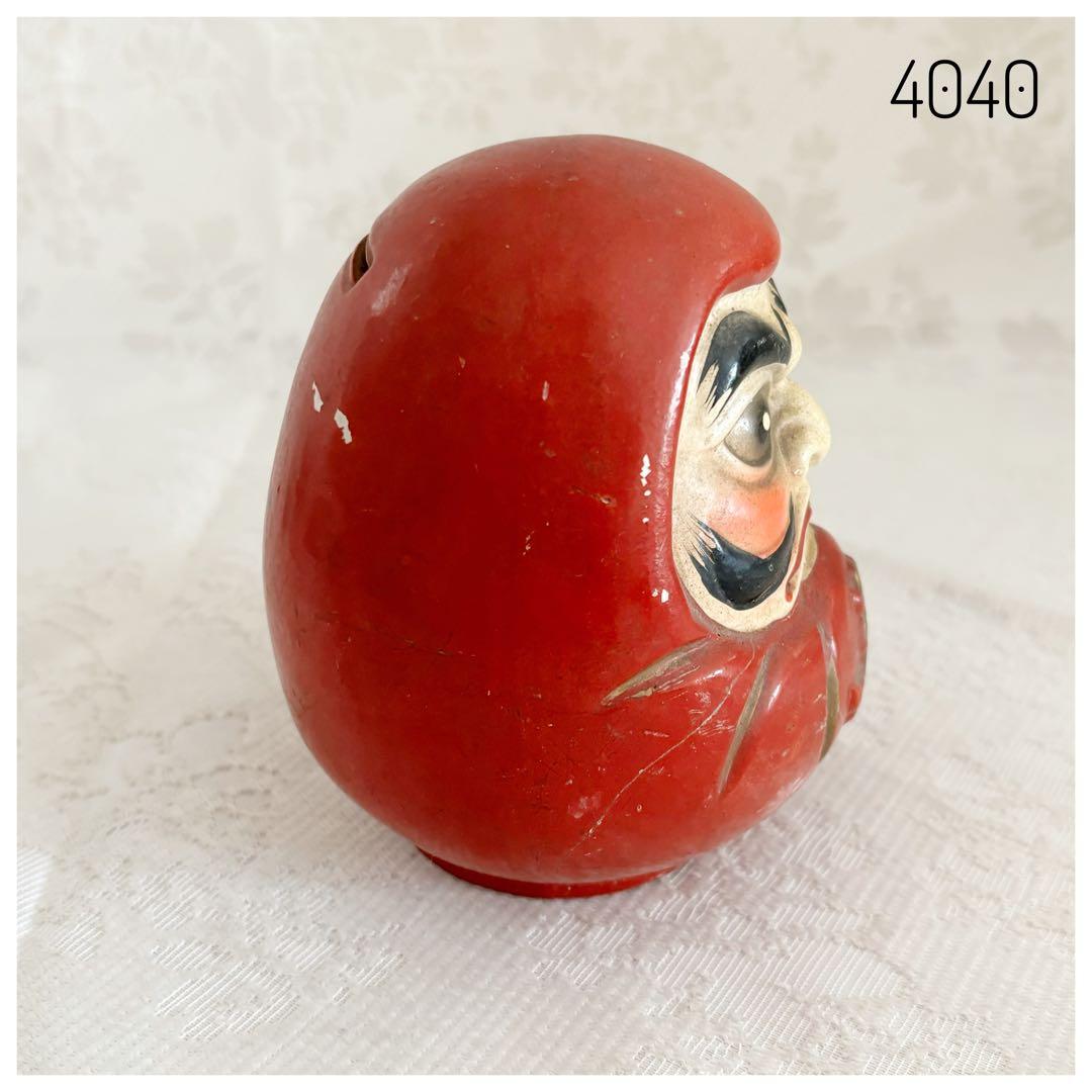 希少】かわいい顔のダルマ 貯金箱 昭和レトロ 希少】かわいい顔の