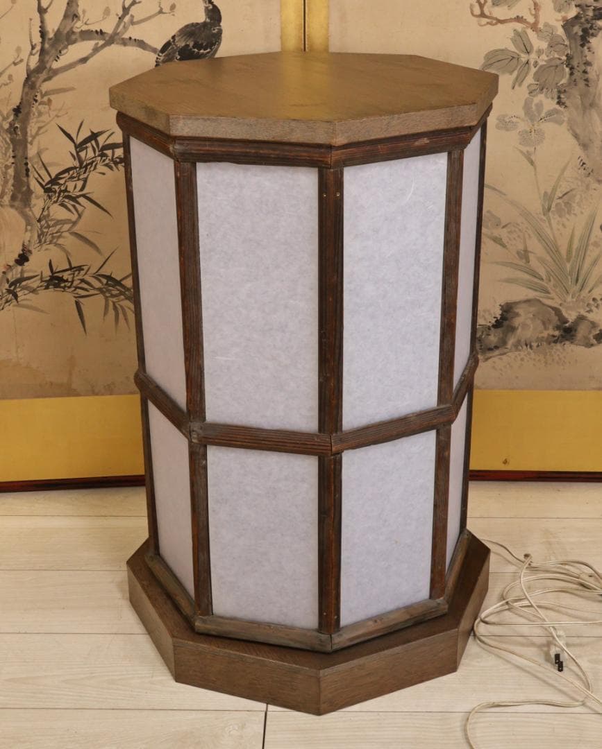 BK269 昭和レトロ 木製 八角 行燈 ライト 行灯 照明 - メルカリ