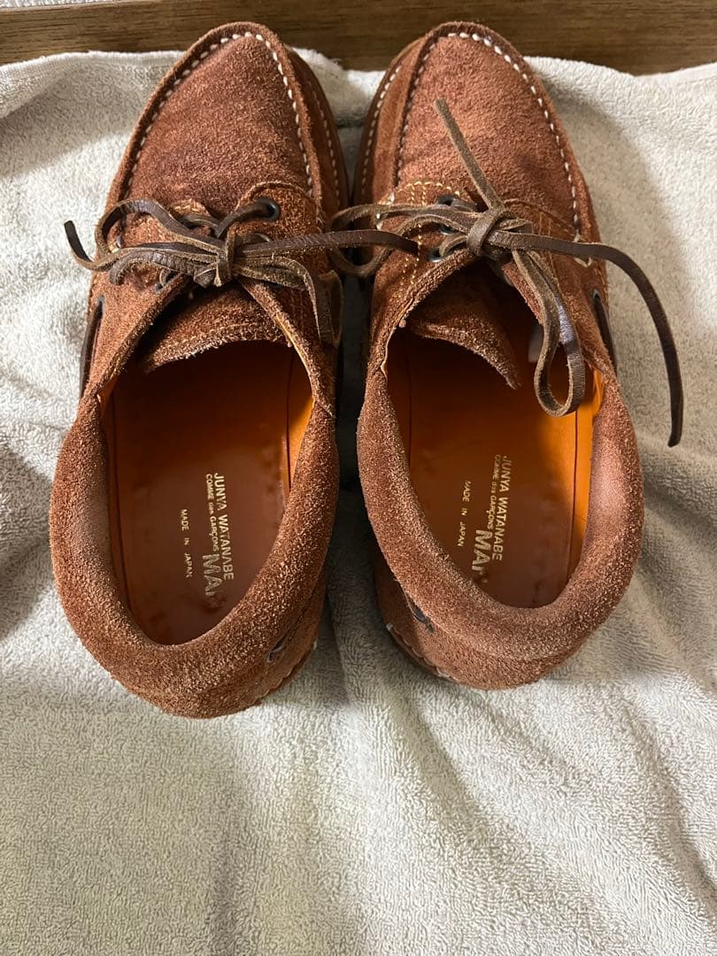 美品！JUNYA WATANABE コムデギャルソン モカ　デッキシューズ