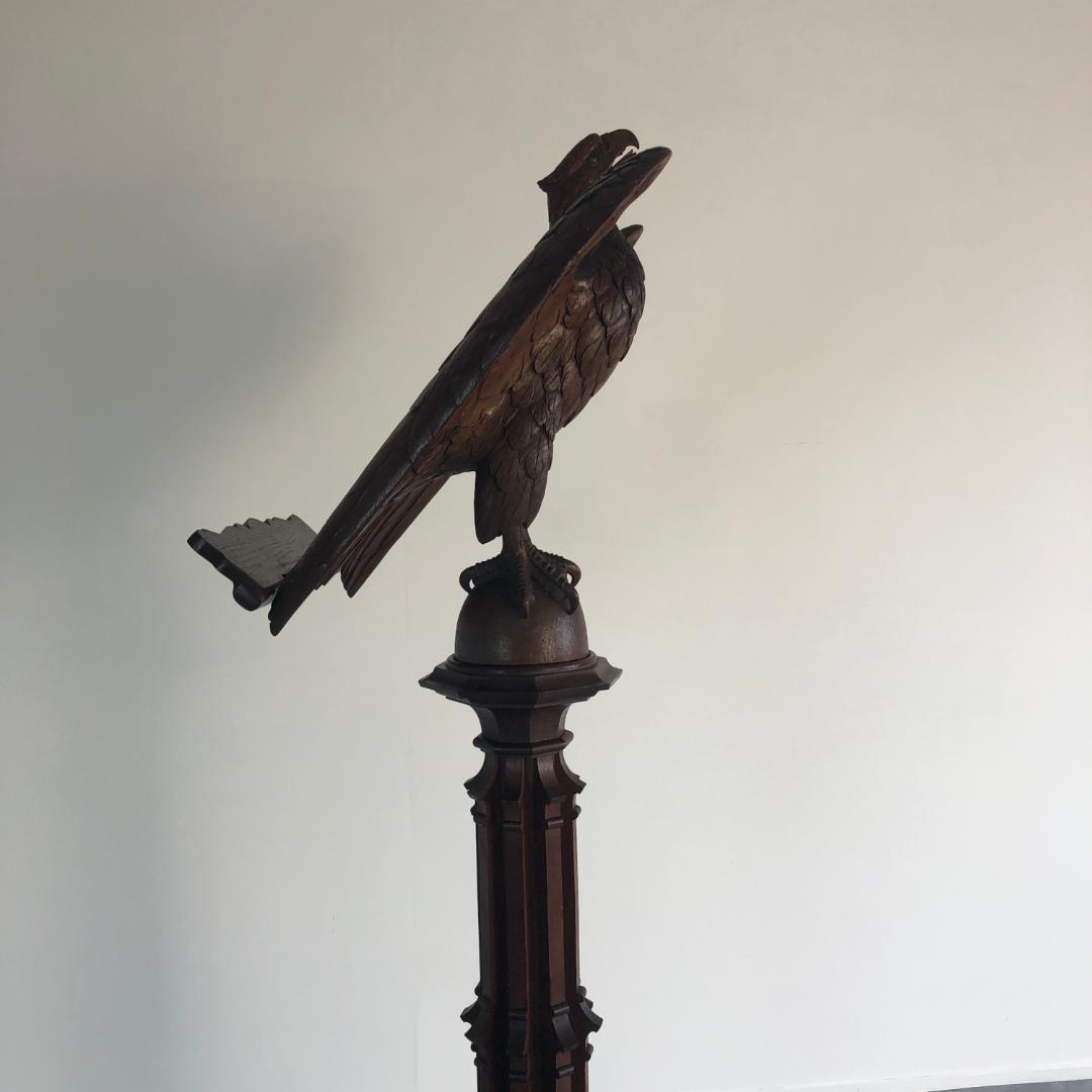 希少】アンティーク 聖書台 木製 イーグル 教会什器