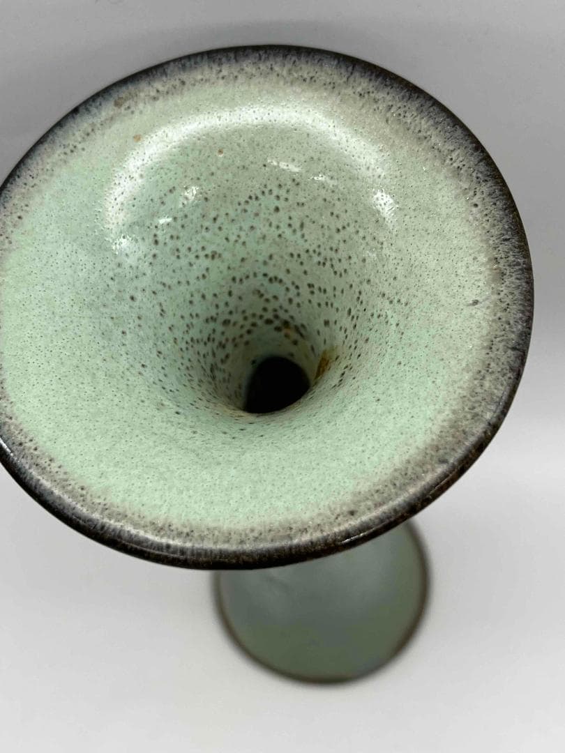 金から元時代 鈞窯 月白釉観音浄瓶 旧家蔵出し 窯変