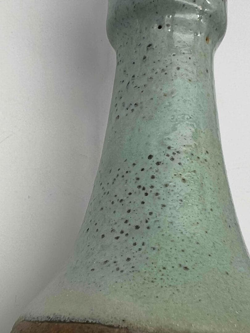 金から元時代 鈞窯 月白釉観音浄瓶 旧家蔵出し 窯変