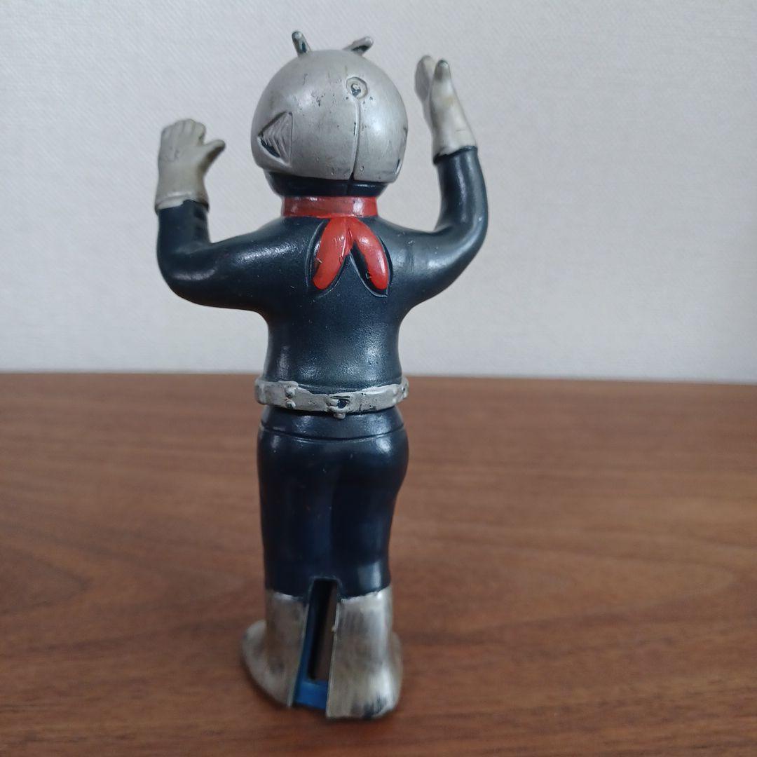 当時物 無版権 「仮面ライダー」鉛筆削り付きの希少ソフビフィギュア