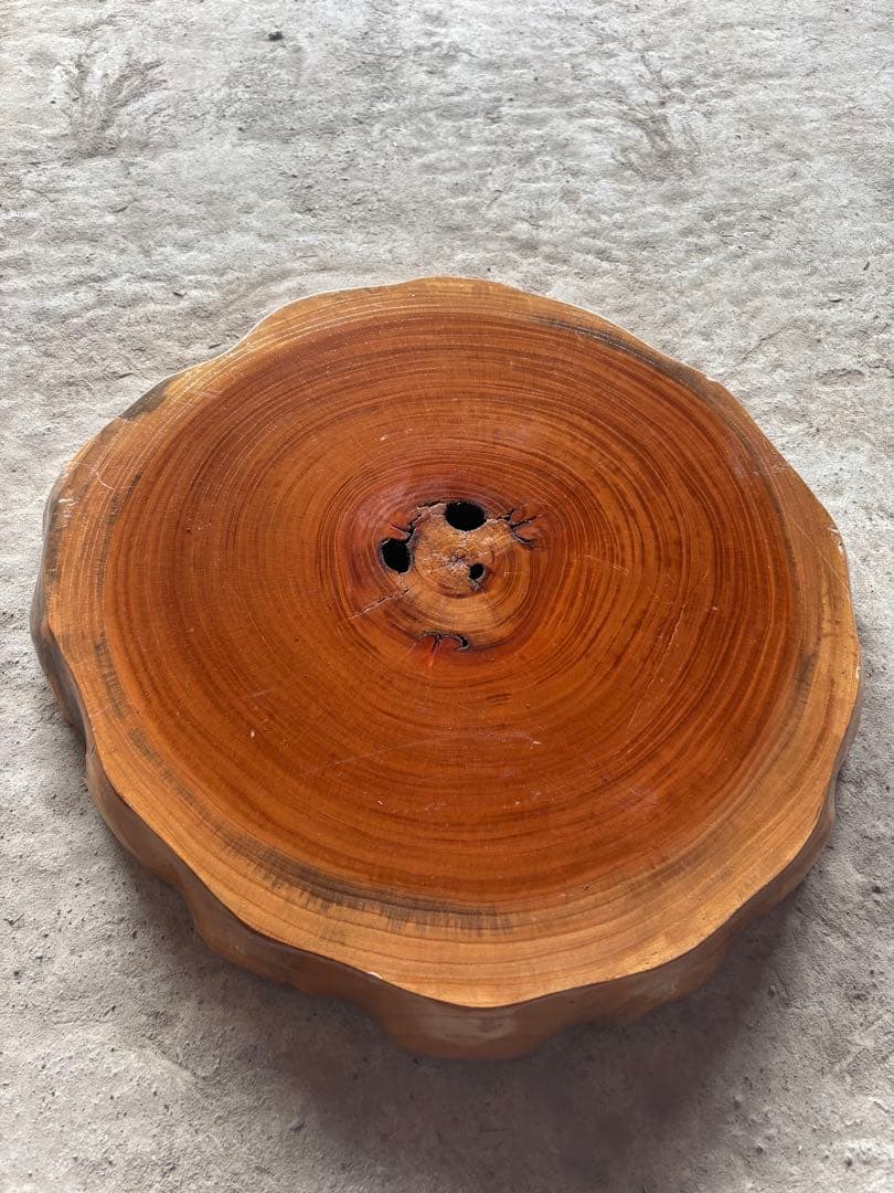 N3299 天然木 切り株 丸太 置物台 天然木 切り株 丸太 くり抜き 置物台
