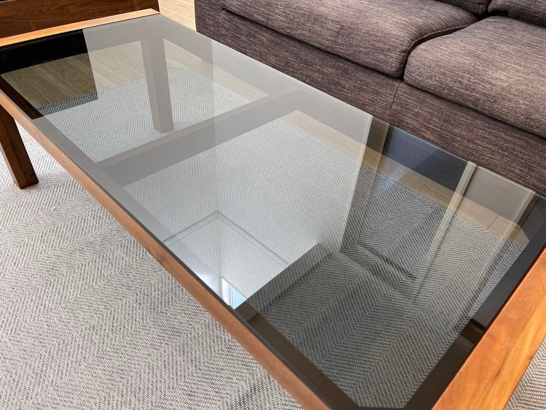 桜屋工業CHERRY LT-66-Wガラス天板ローテーブル 【定価4.6】