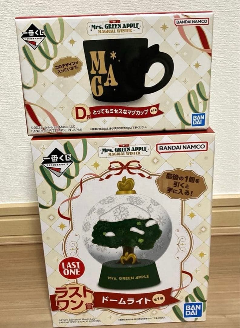 一番くじ Mrs. GREEN APPLE ドームライト & マグカップ ローソン】『Mrs. GREEN APPLE』の一番くじを発売 - ラストワンはロゴ