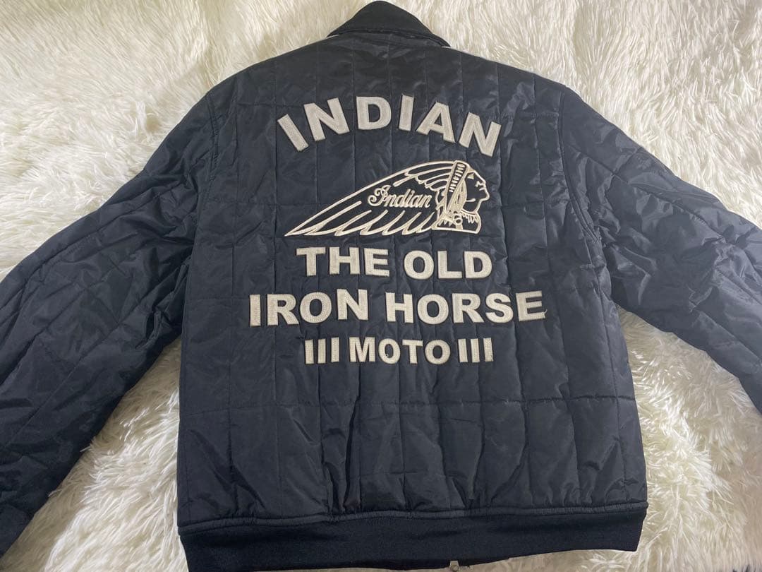 定番】INDIAN MOTORCYCLEボア裏地シングルライダースLWサイズ黒