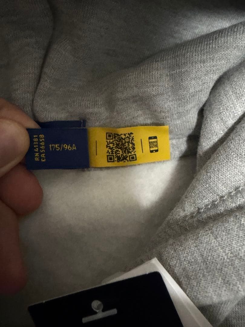 【新品同様】Polo Ralph Lauren グレー ジップパーカー