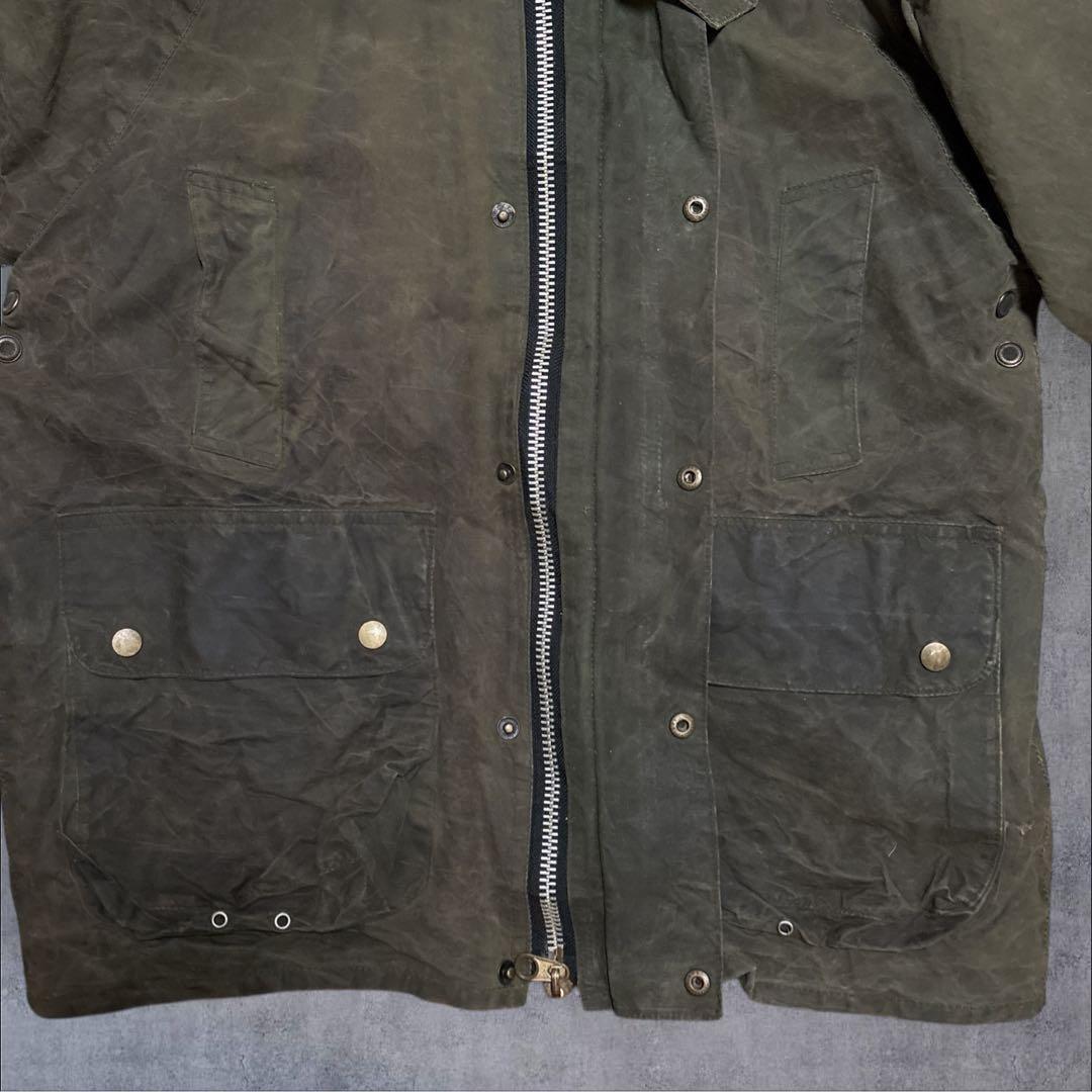 雰囲気抜群　LEWIS CREEK オイルジャケット　襟レザー