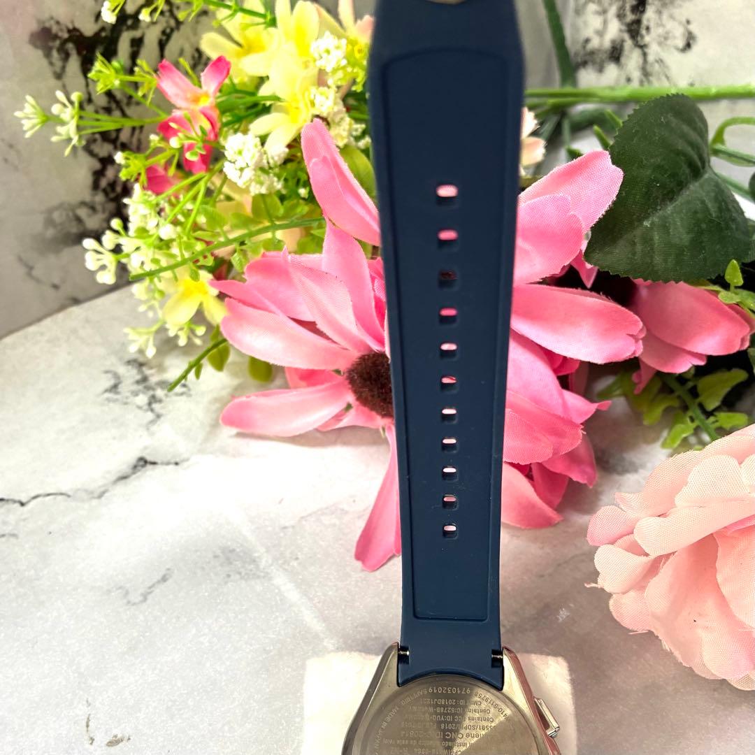 【美品】シチズン 腕時計 Bluetooth ソーラー W410 ネイビー