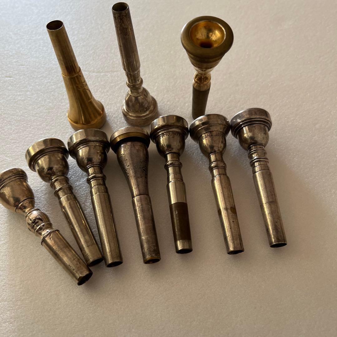 トランペットマウスピース10本　試奏用　ジャンク品