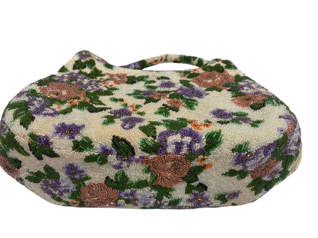 希少　ピーズハンドバック　刺繍ビーズ