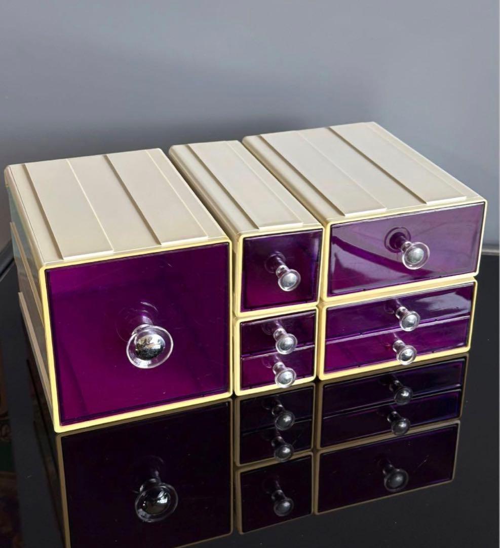 スペースエイジ 連結小物入れ カセッター アクリル プラスチックケース