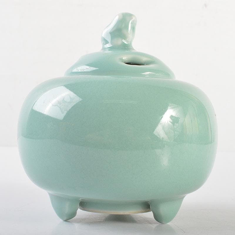 茶道具 板谷波山作 青磁 三足香爐 共布共箱 M R6770 - メルカリ