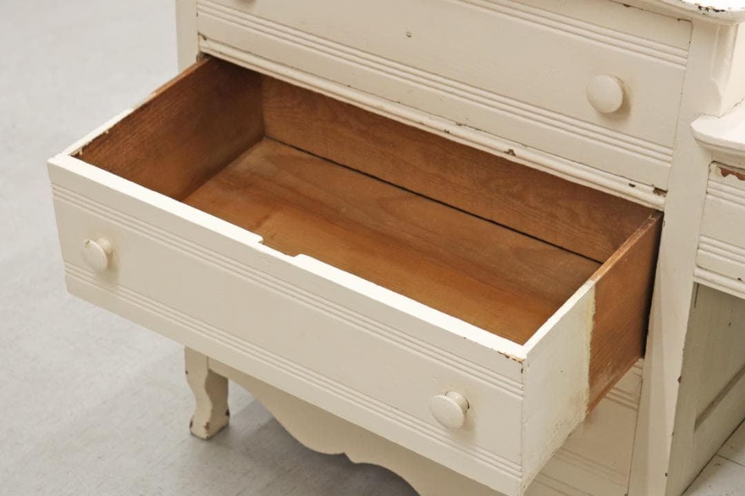 ヴィンテージ ホワイト ペイント クラシカル サイドボード