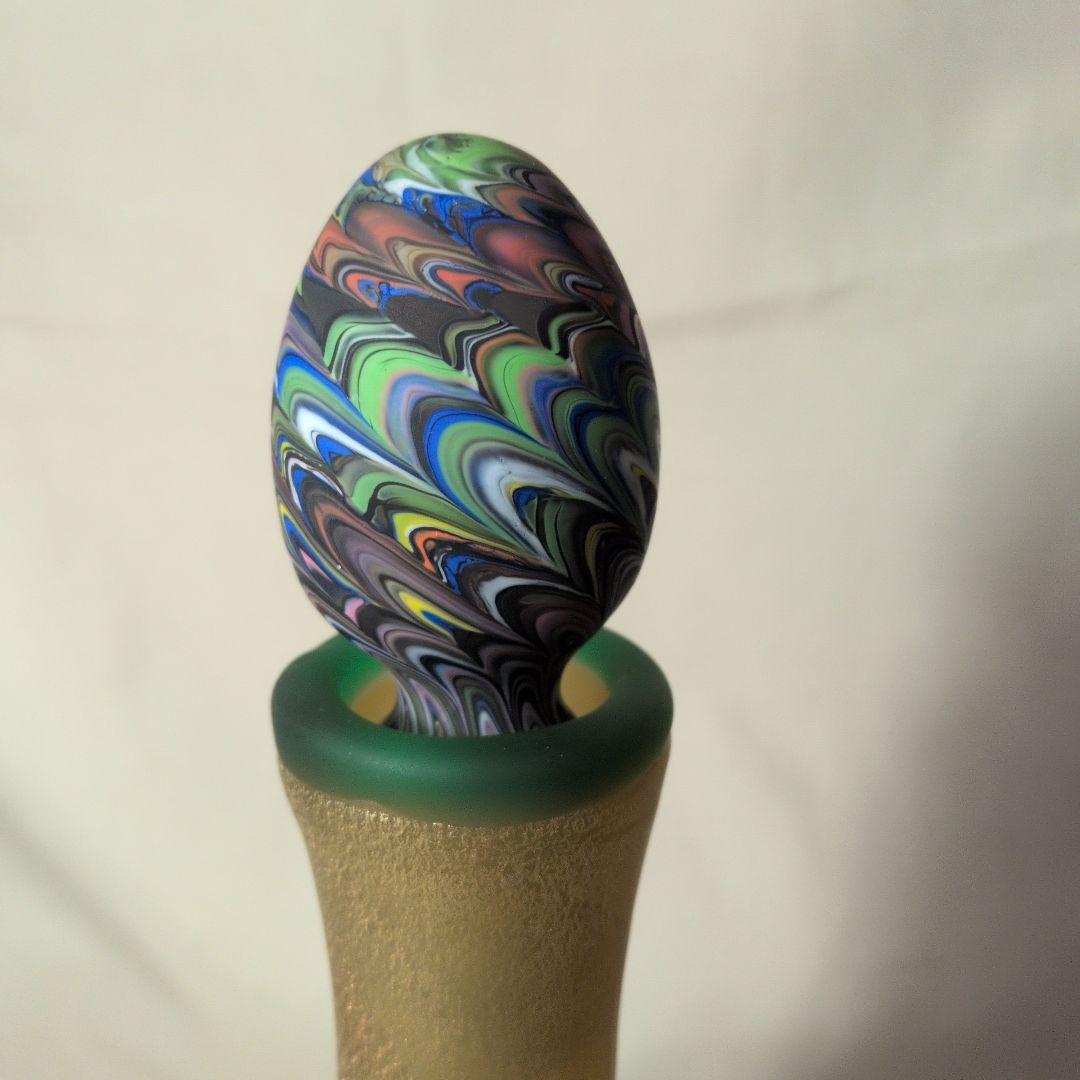 津軽びいどろ？美しいデキャンタ 作者不明 津軽びいどろ デキャンタ