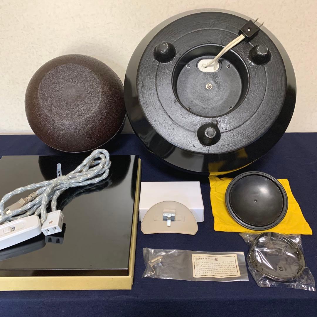 人間国宝敬典造 風炉 茶釜 野々田製電熱器一体型合金面取風炉 真塗敷板