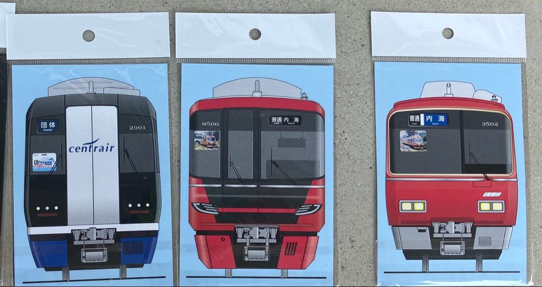 名鉄　ミニ系統板マグネット　知多奥田駅開業50周年イベントセット