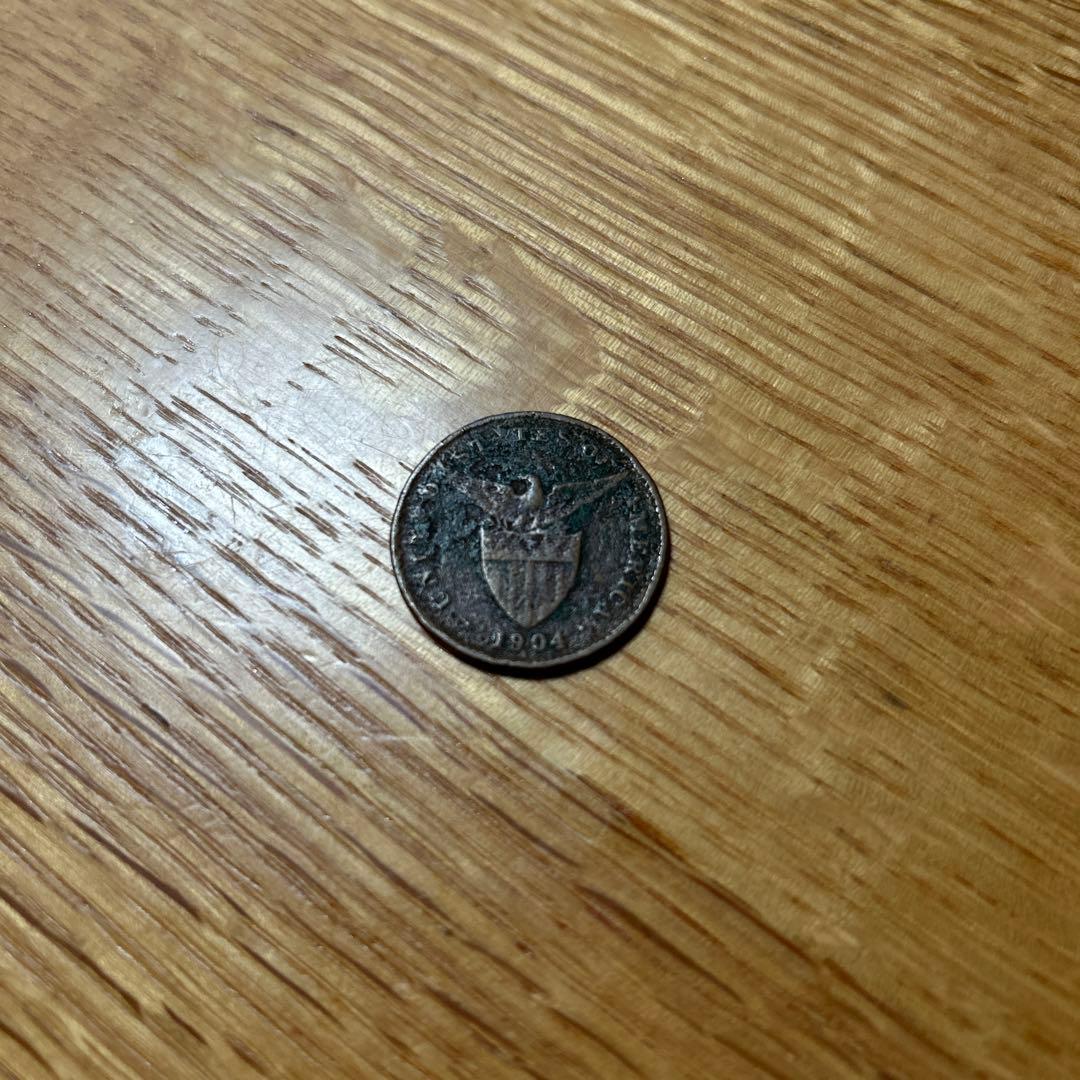 フィリピン1ペソ銀貨1907年　20センタボ銀貨　1センタボ銅貨　３枚セット