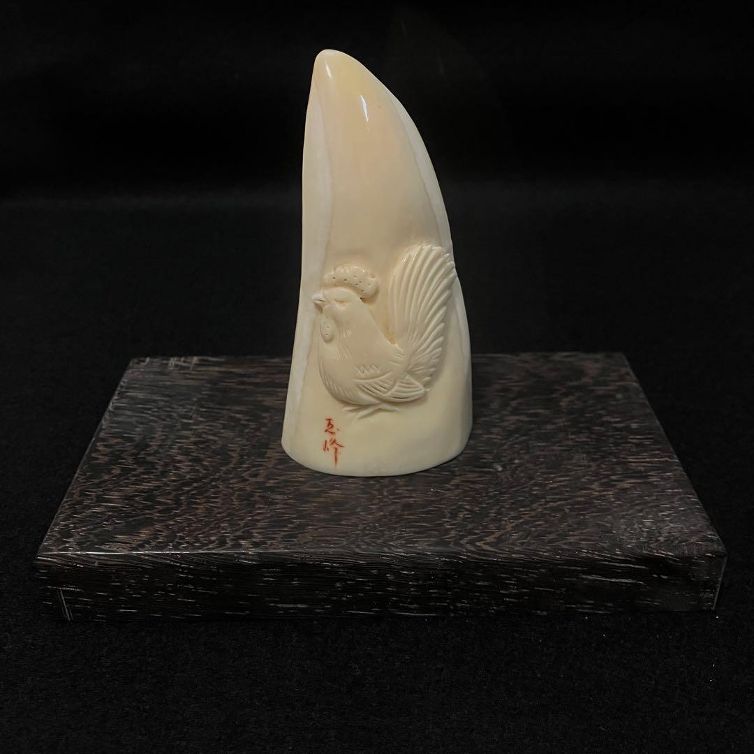 希少品】鯨の歯 置物