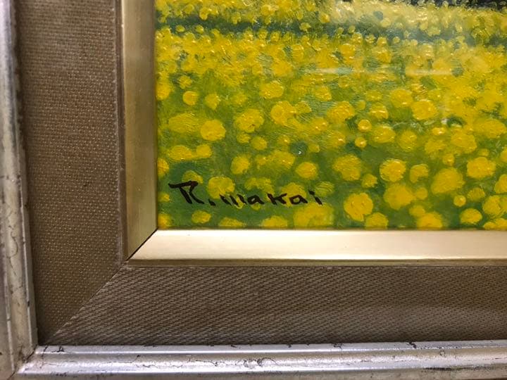 絵画　若井良一画伯作品　額付きサムホール！