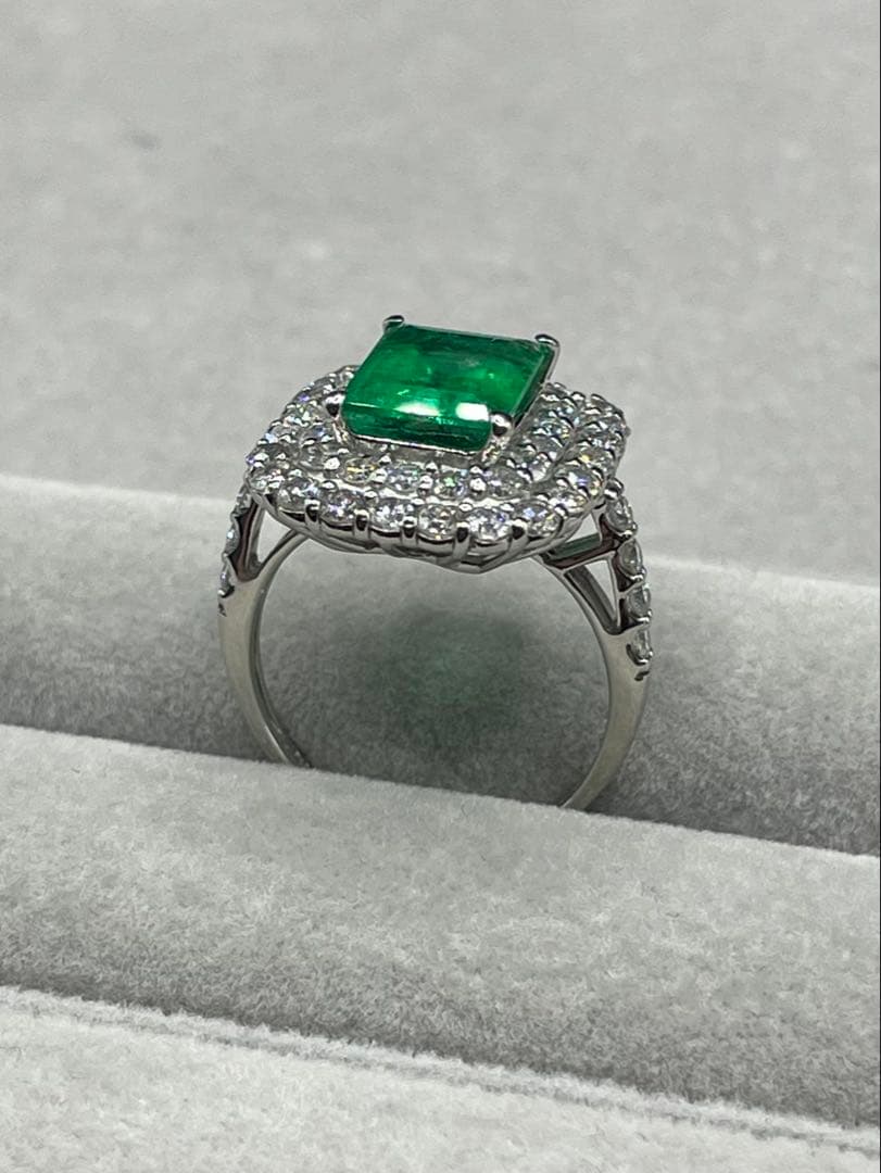 最終交渉可JA27★最高級 コロンビア産 エメラルド2.57ct リング 鑑付