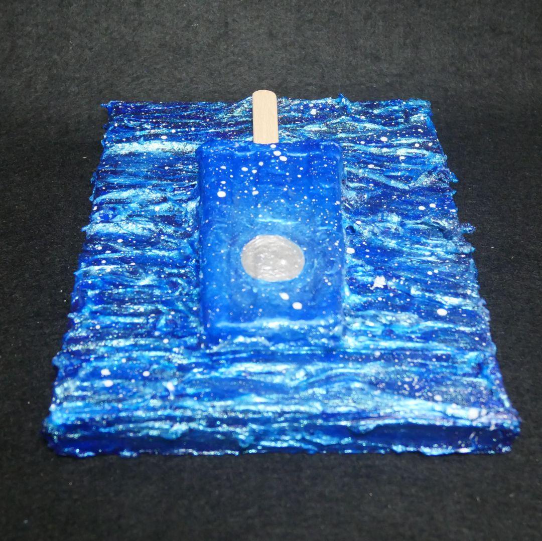 油絵 油彩 油彩画 絵 絵画【海雪の月の解けないアイスキャンディー】