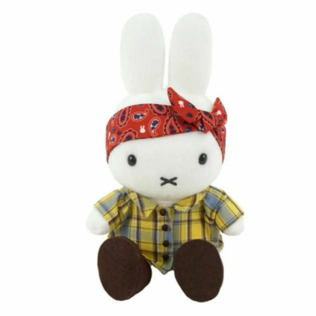 ミッフィースタイル チェックシャツミッフィー ぬいぐるみ バンダナ