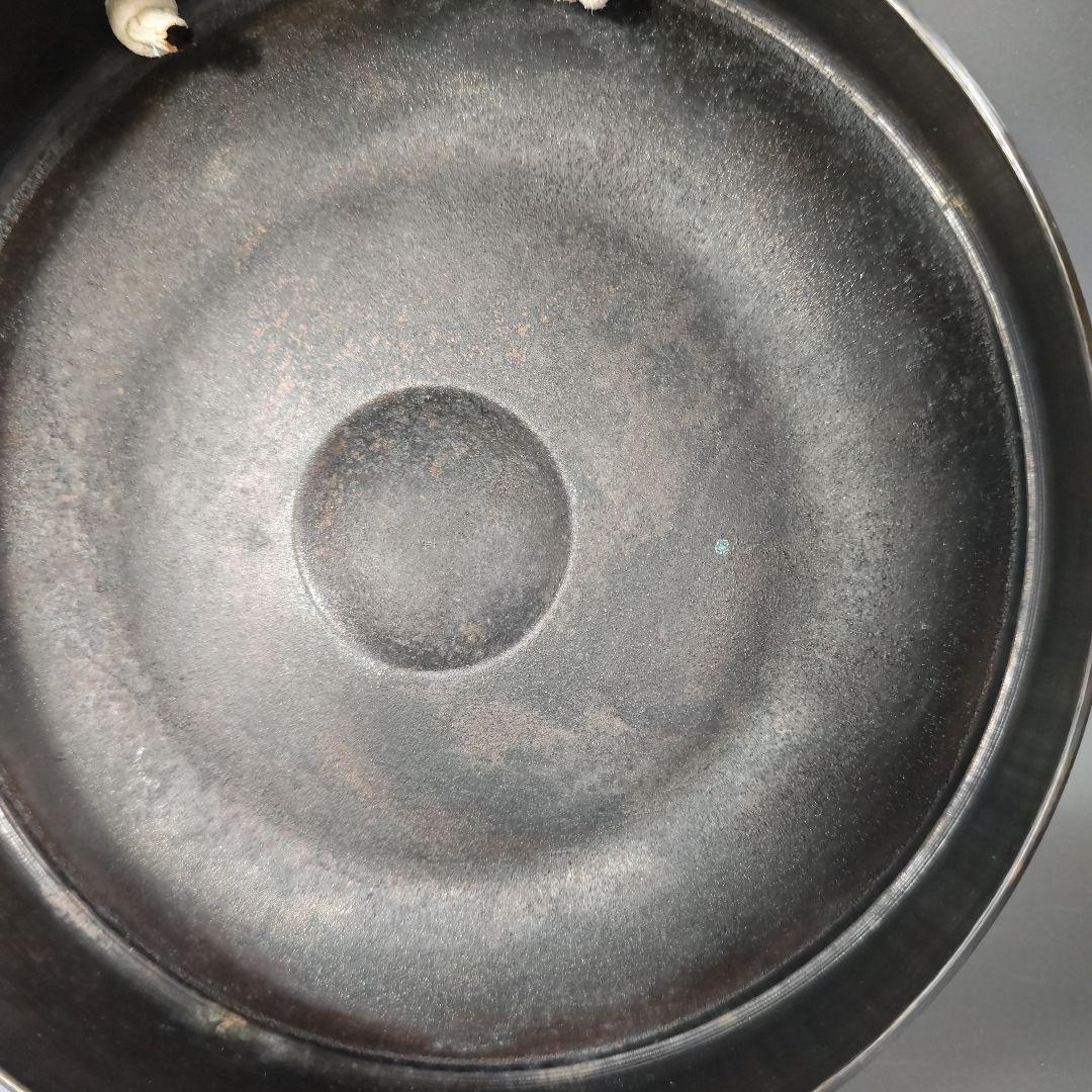 イ395 銅鑼『唐銅風炉師 藤井宗喜』『砂張銅 鳴物 銅鑼 共