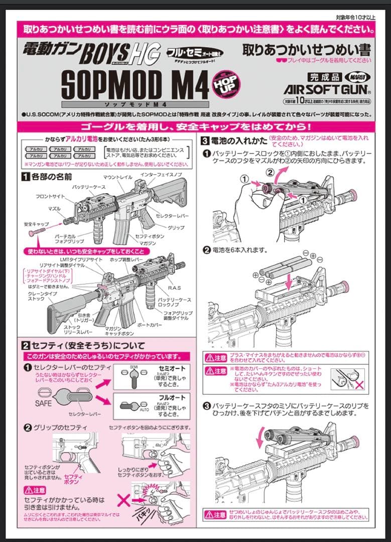 未使用　東京マルイ カスタム品　SOPMOD M4 ボーイズ　金属ピニオンギア
