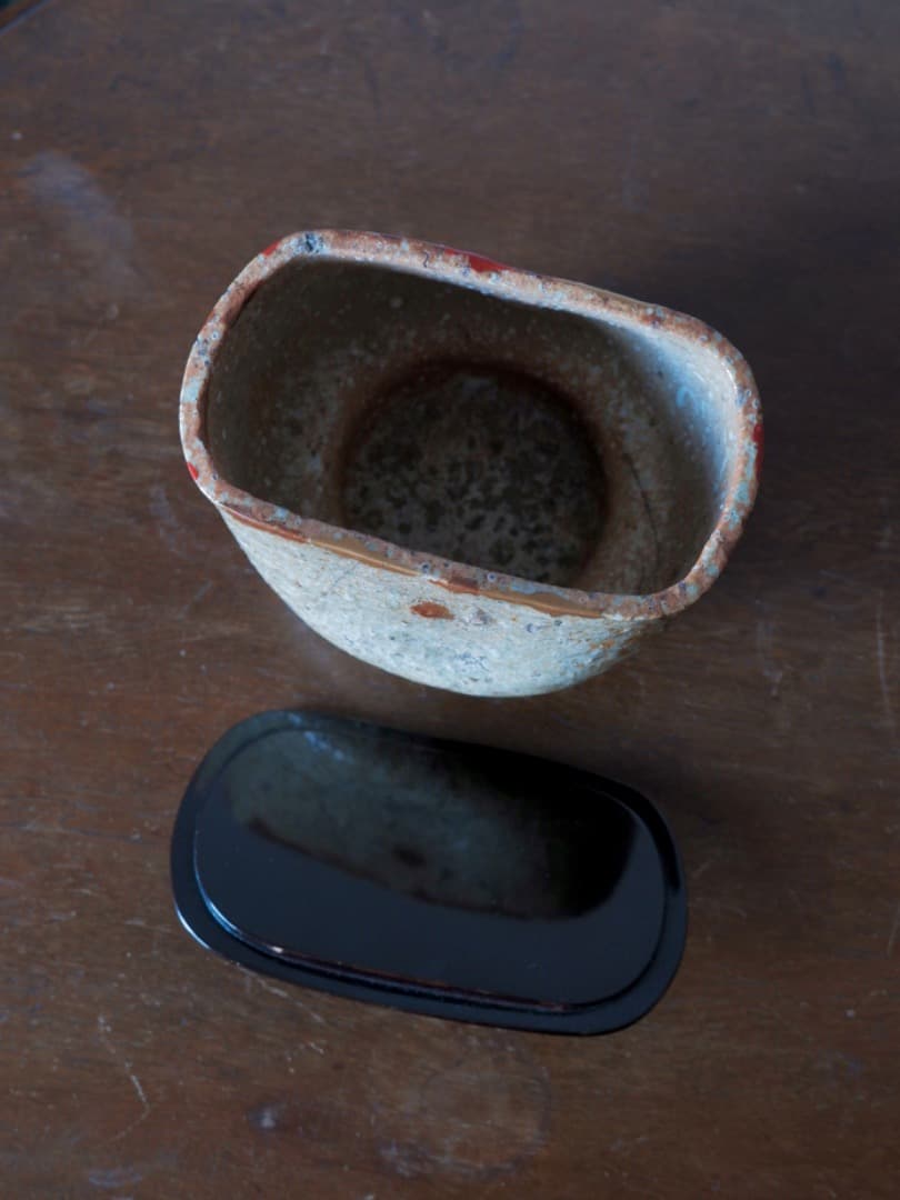 信楽焼 鉢物 水差し 水指 茶道具 古民藝 修繕あり 箱付 古道具 Q2219