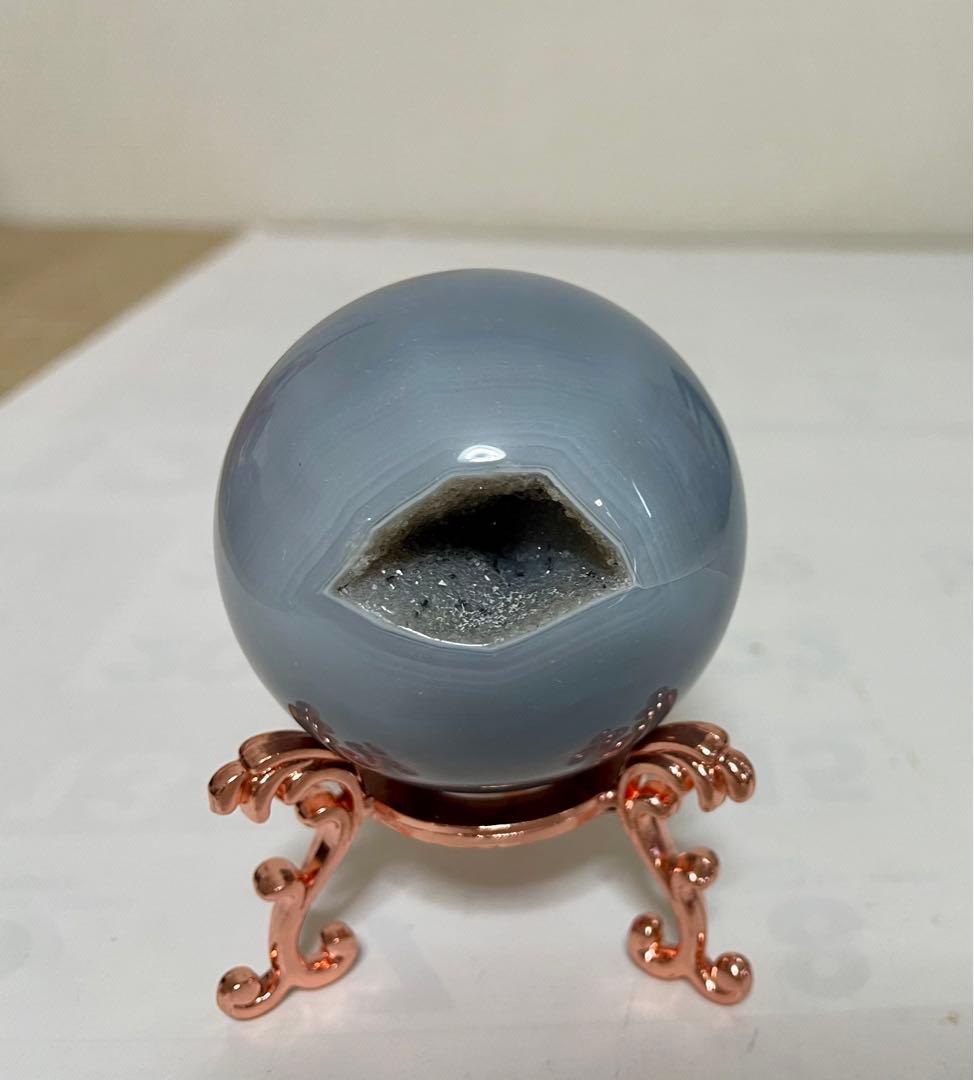 シマシマ笑口ジオード瑪瑙スフィア シマシマ♡笑口ジオード♡瑪瑙