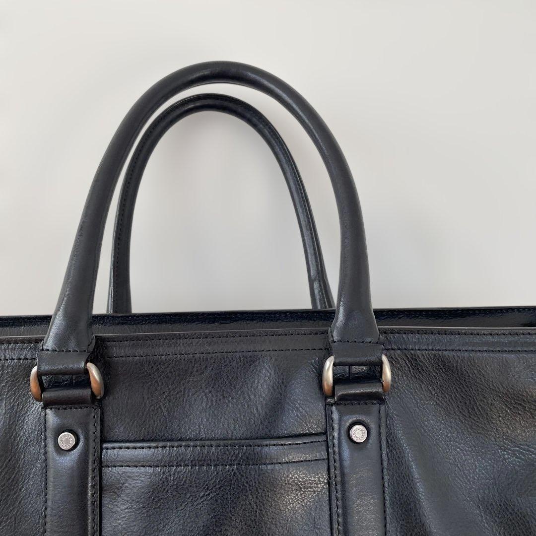 極美品ココマイスター マットーネ ガブリエル レザー トートバッグダークネイビー