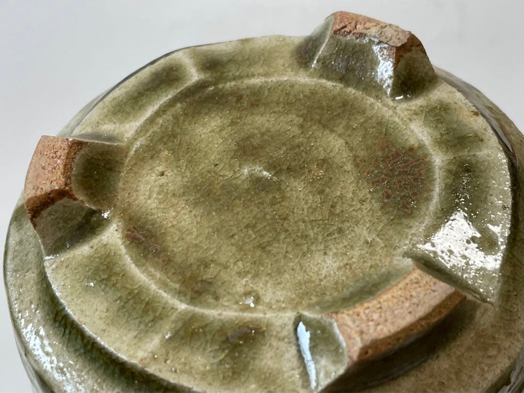 陶芸家 人間国宝 濱田庄司 浜田庄司 ？ 灰釉 三つ足 香炉 香爐 益子