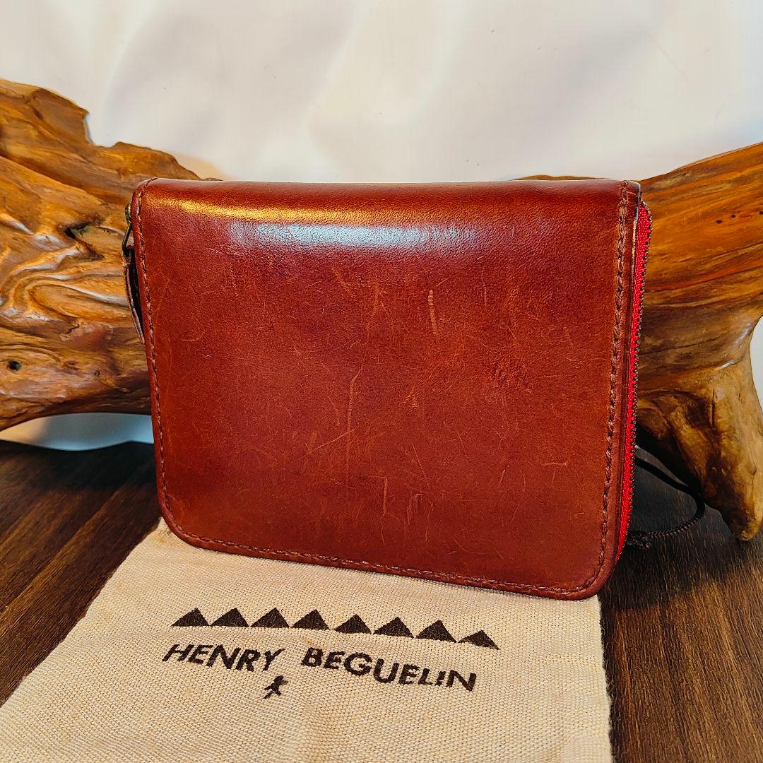 【極上エイジング】エンリーベグリン 高級レザーウォレット イタリア製 袋付正規品