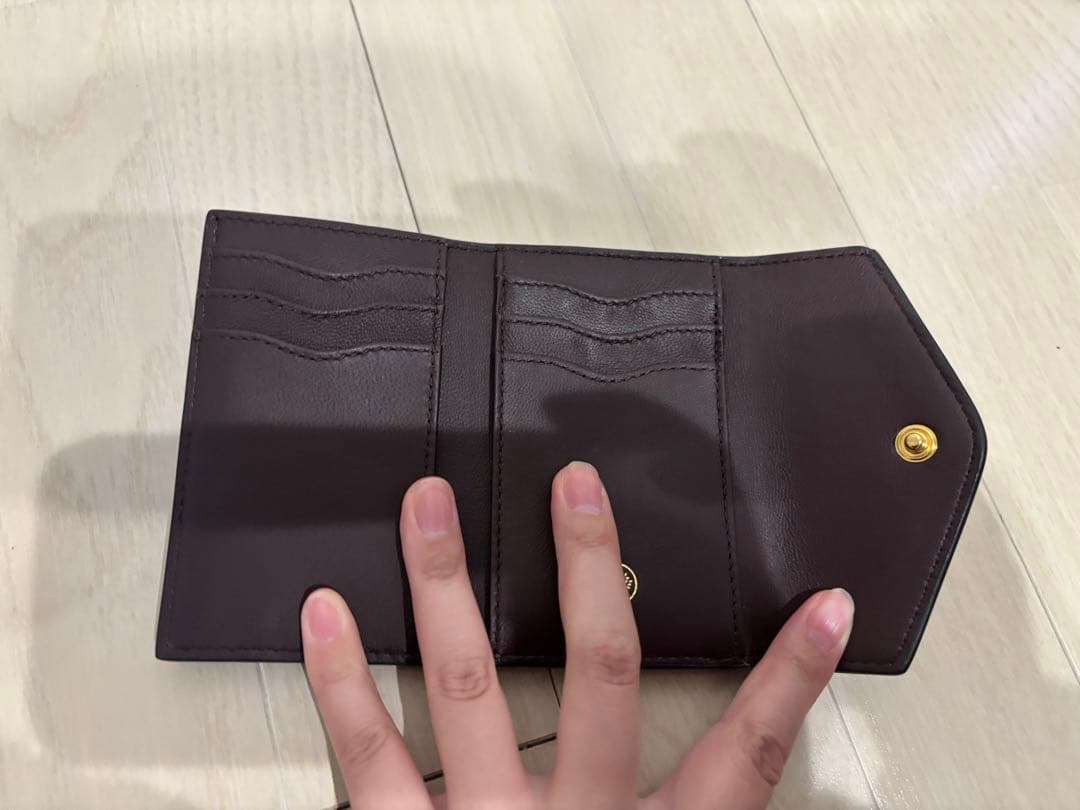 マルベリー　三つ折り財布　ブラック