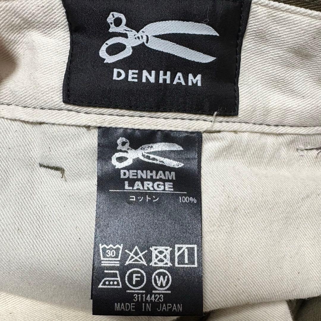 DENHAM タックワイドチノ ペンキ 1点物 日本製 ワークミリタリー メンズ