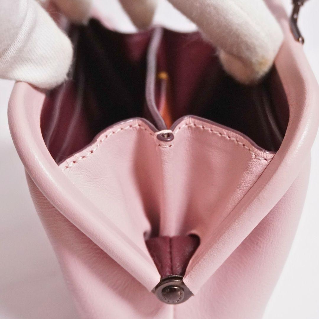 COACH キスロック がま口 財布 ピンク ケース 68326