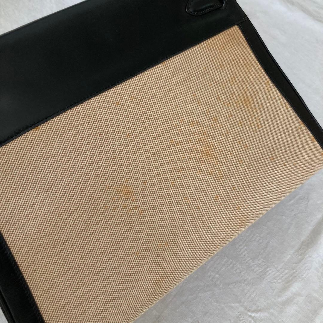 希少 エルメス ケリー 32 トワルアッシュ ブラック 〇F刻印