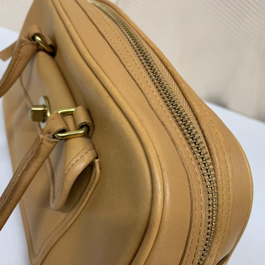 オールドコーチ ハンドバッグ 本革 レザー ベージュ 9768