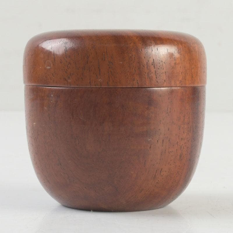 茶道具 天然木 無垢彫 棗 時代箱付 V 9311