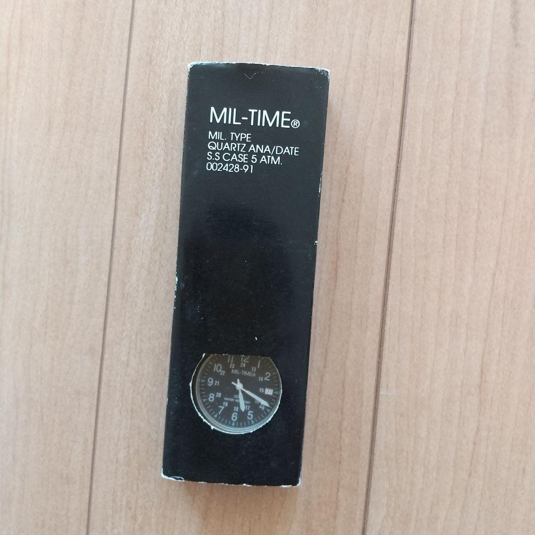 MIL-TIME 防水アナログ腕時計 カーキ