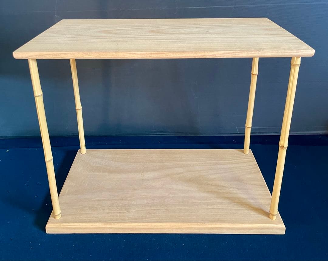 美品】「母」 竹台子 行台子 組立式 桐 竹 茶道具 紙箱 （1211台①）