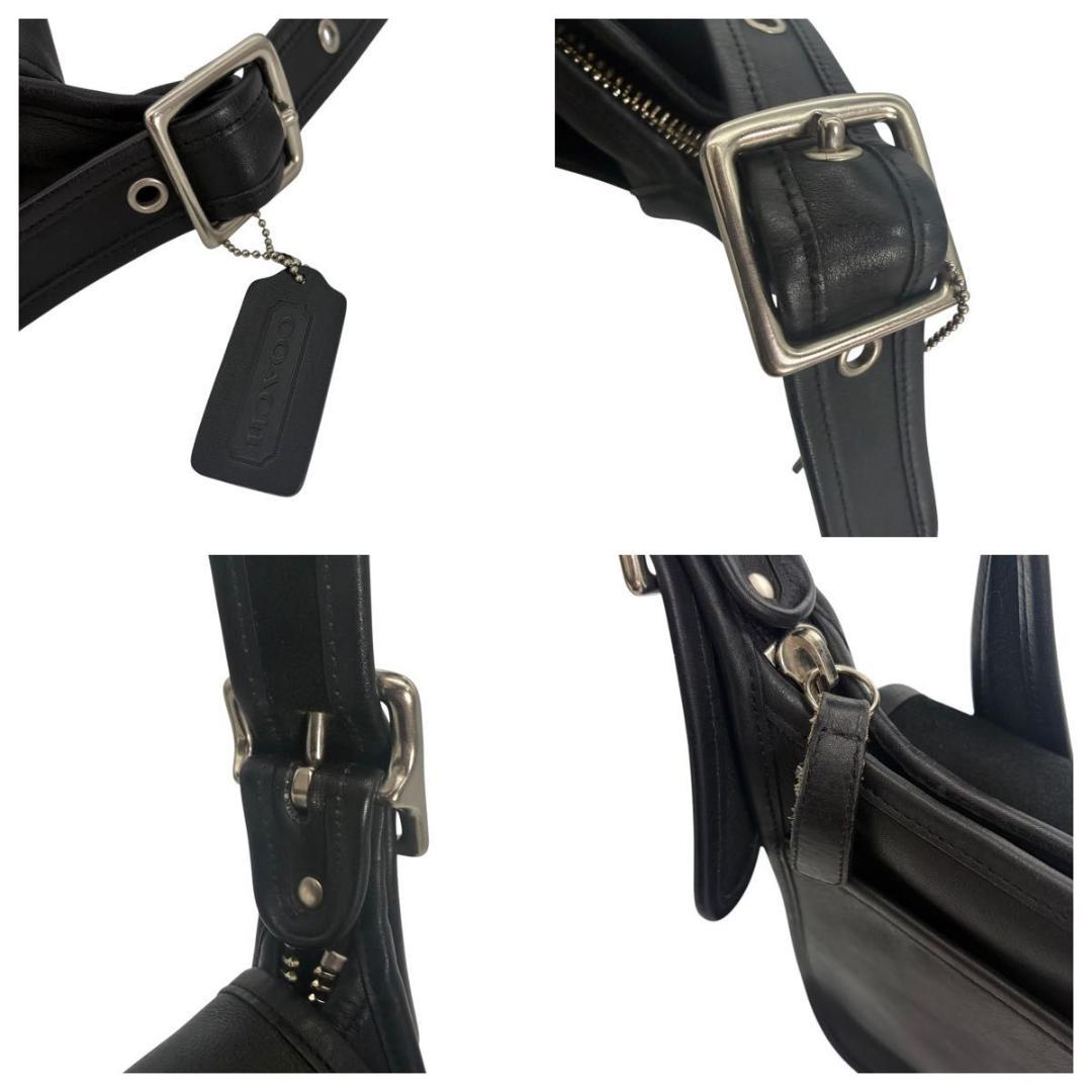 オールド コーチ レザー ショルダーバッグ 9951 ブラック 黒 ヴィンテージ