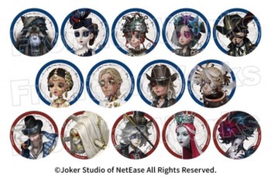 アイデンティティ　第五人格　缶バッジ　設定画SSR Vol.1　38箱セット
