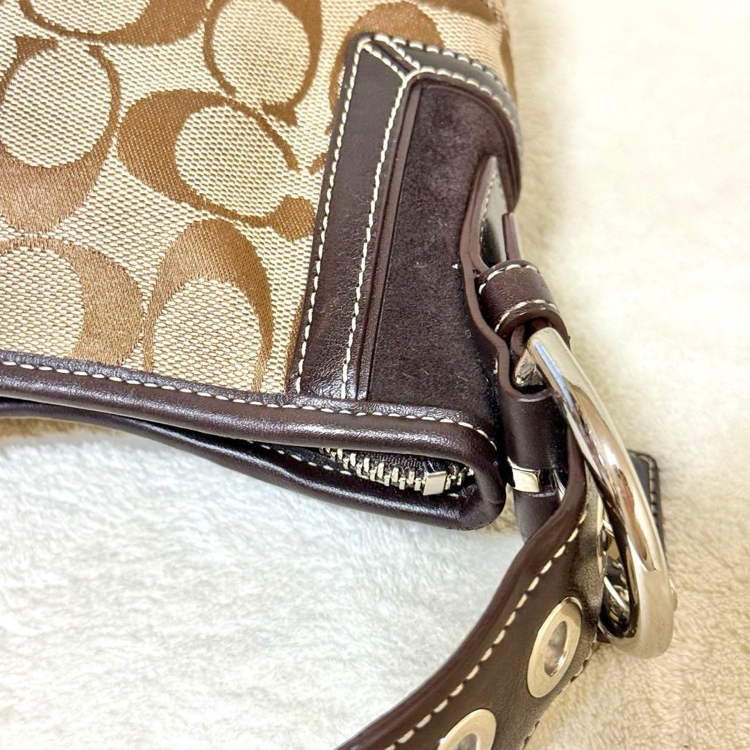 COACH ワンショルダー バッグ シグネチャー ブラウン系 6267