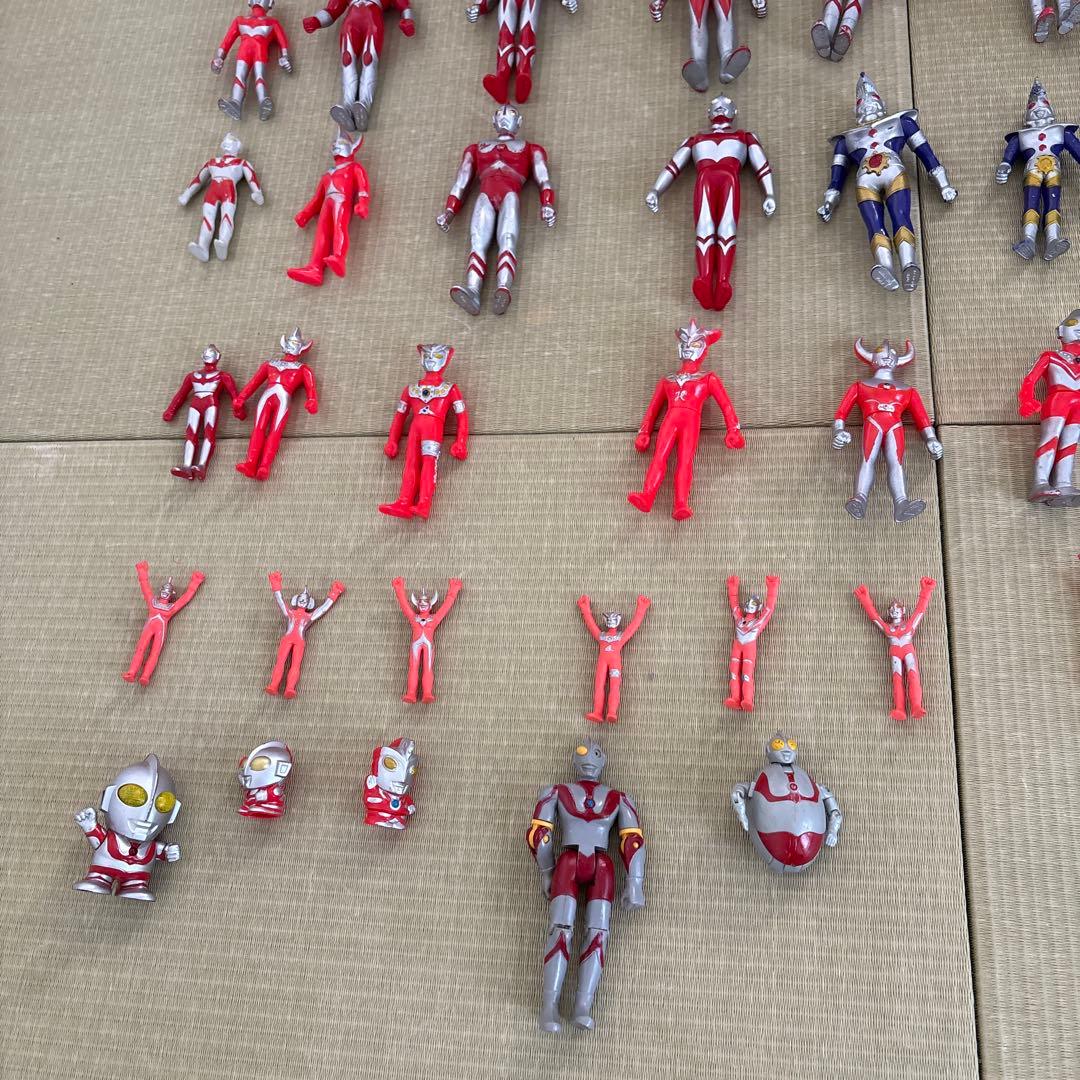 ウルトラマン　ソフビ　ゴム人形55体　まとめ売り　昭和レトロ