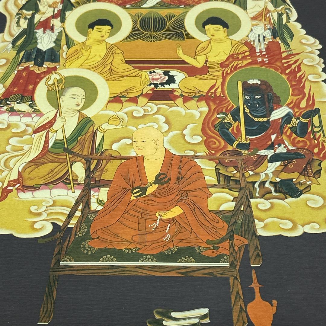 掛軸 十三仏様 木箱付き 仏画 弘法大師 真言十三佛 平成